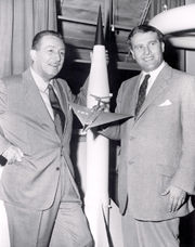 Walt Disney meets with Wernher von Braun.