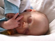 Infant may use pacifier or thumb or fingers to soothe themselves