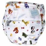 Baby diapers are often imprinted with child-friendly designs.